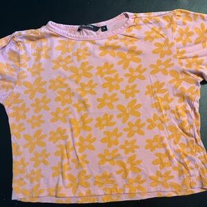 Floral Pink and Yellow for kids T-Shirt A43
